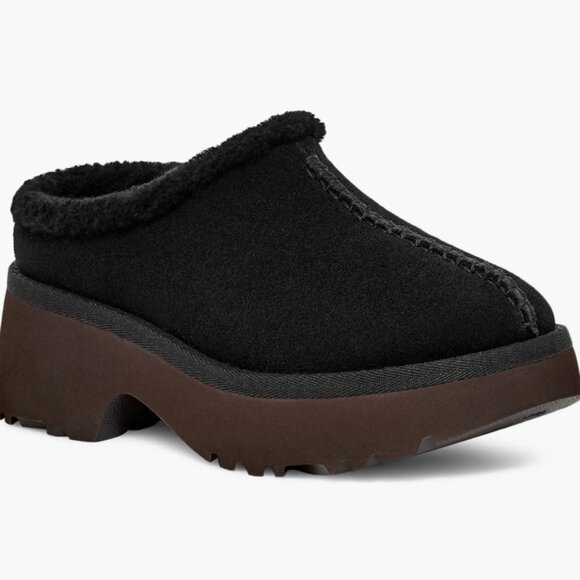 UGG CLOGS New Heights plush Lined Clog US9 Black - Picture 1 of 6